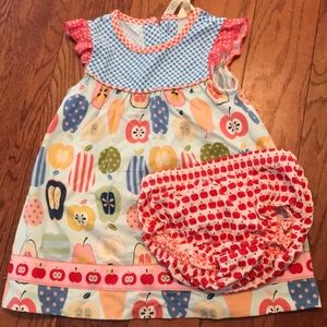 Matilda Jane dress with bloomers size 12-18mo